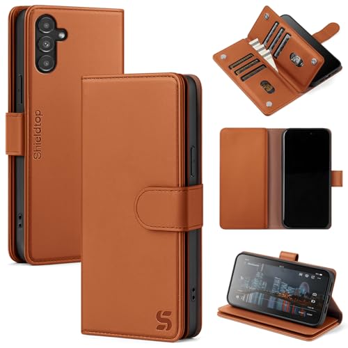 Shieldtop Kompatibel mit Samsung Galaxy A13 5G, Brieftaschen-Schutzhülle mit Kartenhalter, für Damen und Herren, RFID-blockierend, PU-Leder, Folio-Klapphülle, TPU-Schutzhülle, Kreditkartenfächer Shieldtop Kompatibel mit Samsung Galaxy A13 5G, Brieftaschen-Schutzhülle mit Kartenhalter, für Damen und Herren, RFID-blockierend, PU-Leder, Folio-Klapphülle, TPU-Schutzhülle, Kreditkartenfächer von Shieldtop