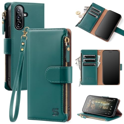 Shieldtop Kompatibel mit Samsung Galaxy A26, Brieftaschen-Schutzhülle mit Kartenhalter, PU-Leder, Klapp-Schutzhülle, Handgelenkschlaufe, Reißverschlussfach, Kreditkartenfächer, RFID-Blockierung, für Shieldtop Kompatibel mit Samsung Galaxy A26, Brieftaschen-Schutzhülle mit Kartenhalter, PU-Leder, Klapp-Schutzhülle, Handgelenkschlaufe, Reißverschlussfach, Kreditkartenfächer, RFID-Blockierung, für von Shieldtop