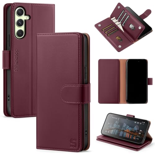 Shieldtop Kompatibel mit Samsung Galaxy A54 5G, Brieftaschen-Schutzhülle mit Kartenhalter, für Damen und Herren, RFID-blockierend, PU-Leder, Folio-Klapphülle, TPU-Schutzhülle, Kreditkartenfächer Shieldtop Kompatibel mit Samsung Galaxy A54 5G, Brieftaschen-Schutzhülle mit Kartenhalter, für Damen und Herren, RFID-blockierend, PU-Leder, Folio-Klapphülle, TPU-Schutzhülle, Kreditkartenfächer von Shieldtop