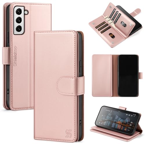 Shieldtop Kompatibel mit Samsung Galaxy S22+ Plus, Brieftaschen-Schutzhülle mit Kartenhalter, für Damen und Herren, RFID-blockierend, PU-Leder, Folio-Klapphülle, TPU-Schutzhülle, Kreditkartenfächer Shieldtop Kompatibel mit Samsung Galaxy S22+ Plus, Brieftaschen-Schutzhülle mit Kartenhalter, für Damen und Herren, RFID-blockierend, PU-Leder, Folio-Klapphülle, TPU-Schutzhülle, Kreditkartenfächer von Shieldtop