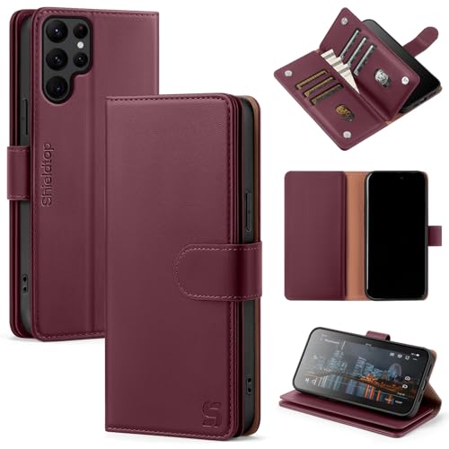 Shieldtop Kompatibel mit Samsung Galaxy S24 Ultra, Brieftaschen-Schutzhülle mit Kartenhalter, für Damen und Herren, RFID-blockierend, PU-Leder, Flip-TPU-Schutzhülle, Kreditkartenfächer, Handyhülle für Shieldtop Kompatibel mit Samsung Galaxy S24 Ultra, Brieftaschen-Schutzhülle mit Kartenhalter, für Damen und Herren, RFID-blockierend, PU-Leder, Flip-TPU-Schutzhülle, Kreditkartenfächer, Handyhülle für von Shieldtop