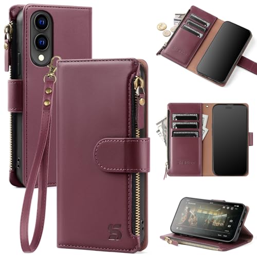 Shieldtop Kompatibel mit Samsung Galaxy S25 Edge Brieftaschen-Schutzhülle mit Kartenhalter, PU-Leder, Klapp-Schutzhülle, Handgelenkschlaufe, Reißverschlussfach, Kreditkartenfächer, RFID-Blockierung Shieldtop Kompatibel mit Samsung Galaxy S25 Edge Brieftaschen-Schutzhülle mit Kartenhalter, PU-Leder, Klapp-Schutzhülle, Handgelenkschlaufe, Reißverschlussfach, Kreditkartenfächer, RFID-Blockierung von Shieldtop