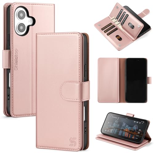 Shieldtop Kompatibel mit iPhone 16 Plus, Brieftaschen-Schutzhülle mit Kartenhalter, RFID-blockierend, PU-Leder, Folio-Klapphülle, TPU-Schutzhülle, Kreditkartenfächer, Handyhülle für Apple 16 Plus Shieldtop Kompatibel mit iPhone 16 Plus, Brieftaschen-Schutzhülle mit Kartenhalter, RFID-blockierend, PU-Leder, Folio-Klapphülle, TPU-Schutzhülle, Kreditkartenfächer, Handyhülle für Apple 16 Plus von Shieldtop