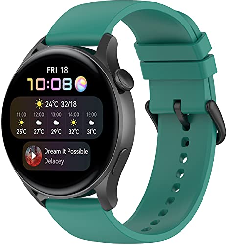 Shieranlee 22mm kompatibel mit Huawei Watch3 Armband,Silikon Armbänder für Huawei Watch3 pro Armband,Vantage M/M2,Letsfit IW2/Popglory Armband/BV-X1/BV-SW01/UMIDIGI Uwatch 3S/COROS Armband von Shieranlee