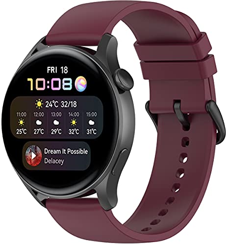 Shieranlee 22mm kompatibel mit Huawei Watch3 Armband,Silikon Armbänder für Huawei Watch3 pro Armband,Vantage M/M2,Letsfit IW2/Popglory Armband/BV-X1/BV-SW01/UMIDIGI Uwatch 3S/COROS Armband von Shieranlee