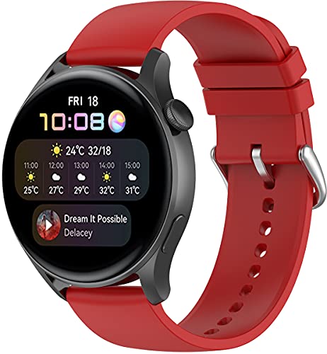 Shieranlee 22mm kompatibel mit Huawei Watch3 Armband,Silikon Armbänder für Huawei Watch3 pro Armband,Vantage M/M2,Letsfit IW2/Popglory Armband/BV-X1/BV-SW01/UMIDIGI Uwatch 3S/COROS Armband von Shieranlee