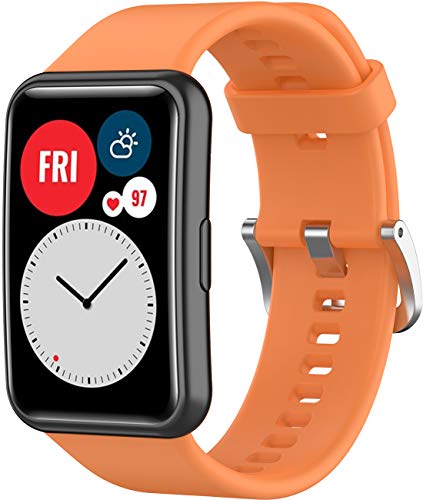 Shieranlee Armbänder kompatibel mit Huawei Watch Fit Armband, weiches Silikon, Sport-Ersatzarmband für Huawei Watch Fit Smartwatch Shieranlee Armbänder kompatibel mit Huawei Watch Fit Armband, weiches Silikon, Sport-Ersatzarmband für Huawei Watch Fit Smartwatch von Shieranlee