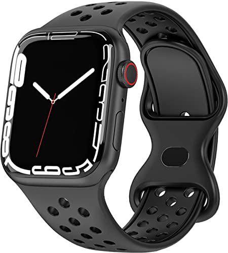 Shieranlee Kompatibel mit Apple Watch Strap 38mm 40mm 41mm, Silikon-Sportband-Ersatzband Kompatibel mit Apple Watch Ultra, iWatch Series 8 7 6 SE 5 4 3 2 1 von Shieranlee