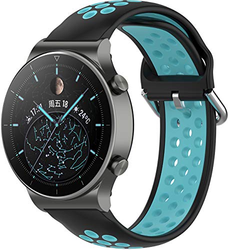 Shieranlee Strap Compatible with Huawei Watch GT2 PRO Armband,Soft Silicone Band Replacement Armband für YAMAY SW022,Imilab kw66, haylou RT LS05S, one Plus von Shieranlee