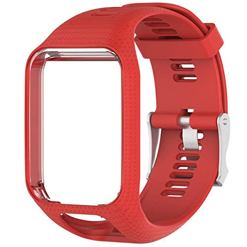 Shieranlee Uhrenarmband kompatibel for Tomtom Watch, Uhrenarmband Silikon Uhrenbänder für Tomtom Runner 2/ Runner 3/ Spark/Golfer 2 Sports GPS Running Smartwatch von Shieranlee
