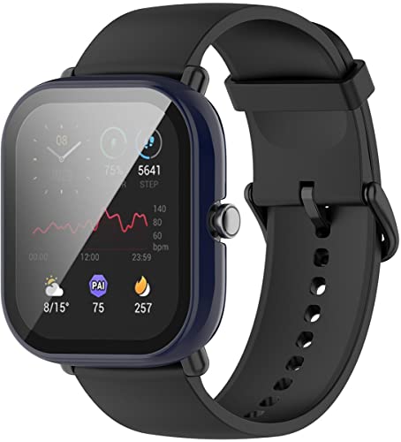 Shieranlee kompatibel mit Amazfit GTS 2 Mini Hülle,Displayschutzfolie, TPU-beschichtete Schutzhülle, Armor Shell für GTS 2 Mini Smartwatch von Shieranlee