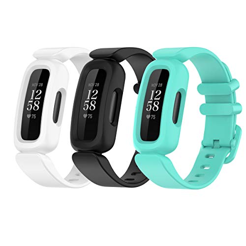 Shieranlee kompatibel mit Fitbit Inspire 3 Armband, Fitbit Inspire 2 Strap,ace 3 Armband,Weiches Silikon Ersatz Armband Zubehör von Shieranlee