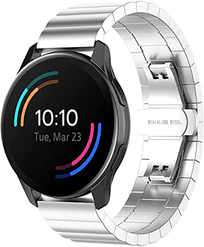 Shieranlee kompatibel mit YAMAY SW022,Imilab kw66, haylou RT LS05S Armband,22MM Metall-Armbänder für Gear S3 Frontier/Classic, Galaxy 46mm,Huawei GT/Honor Magic,Ticwatch Pro, one Plus von Shieranlee