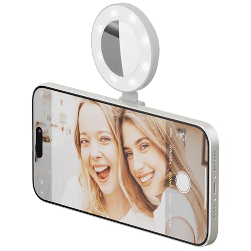 ShiftCam SnapPocket Light - LED-Selfie-Ringlicht mit Vier Helligkeitsstufen und integriertem Akku - Magnethalterung für jedes Handy - faltbares Design | Stone von ShiftCam