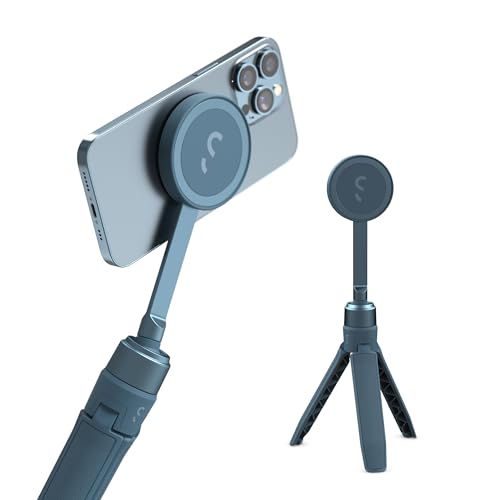 ShiftCam SnapPod – Video-Selfie-Stick und Stativ – magnetische Halterung lässt sich an jedem Telefon befestigen – neigbares Design | Blue Jay von ShiftCam