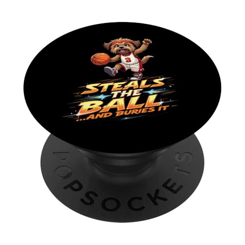 Lustiges Basketball-Geschenk für Shih Tzu Hundeliebhaber PopSockets Klebender PopGrip von Shih Tzu Fun Designs