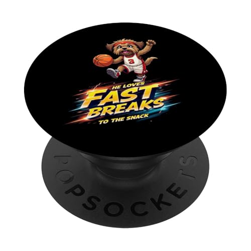 Lustiges Basketball-Geschenk für Shih Tzu Hundeliebhaber PopSockets Klebender PopGrip von Shih Tzu Fun Designs