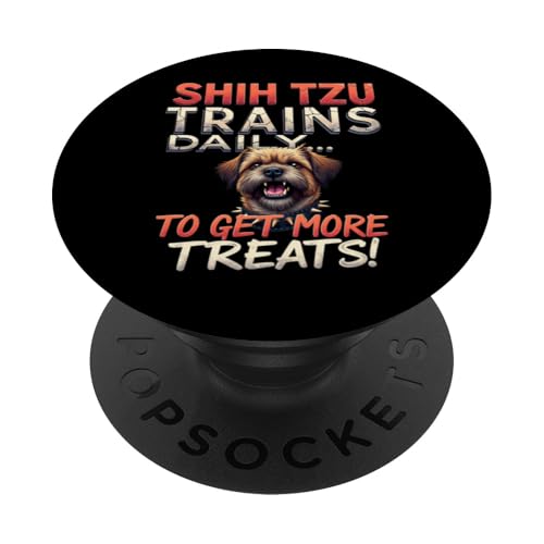 Lustiges Geschenk für Shih Tzu Hundebesitzer PopSockets Klebender PopGrip von Shih Tzu Fun Designs