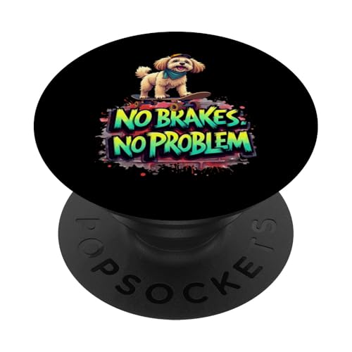 Lustiges Skateboard-Geschenk für Shih Tzu Hundebesitzer PopSockets Klebender PopGrip von Shih Tzu Fun Designs