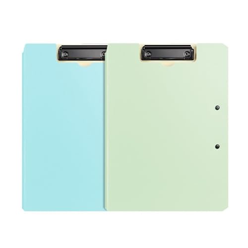 Schnellhefter 2 Stück faltbare Abdeckung Klemmbrett Ordner Vertrag Datei Organizer Binder stabil Doppel Clip Ordner Bürobedarf Fächermappe(Multi-colored) von Shihan-2015