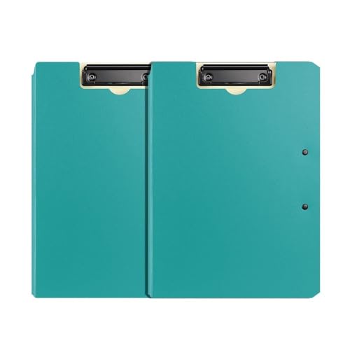 Schnellhefter 2 Stück faltbare Abdeckung Klemmbrett Ordner stabil Doppel-Clip Ordner Vertrag Datei Organizer Binder Bürobedarf Fächermappe(Blue) von Shihan-2015