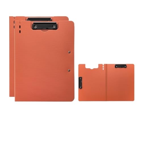 Schnellhefter 2-teiliger Ordner mit Doppelclip Bürobedarf A4 Schreibblock Dateiinformationen Clip Fächermappe(Orange) von Shihan-2015