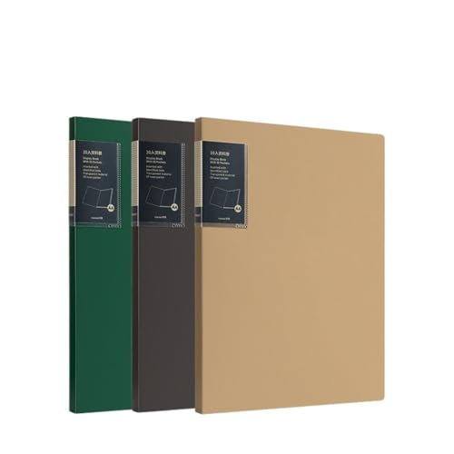 Schnellhefter 3 Stück A4-Ordner mit transparenten Einlagen, 30 Seiten, PP-Datenbuch, mehrschichtiger Vertragsdokumenten-Organizer Fächermappe von Shihan-2015