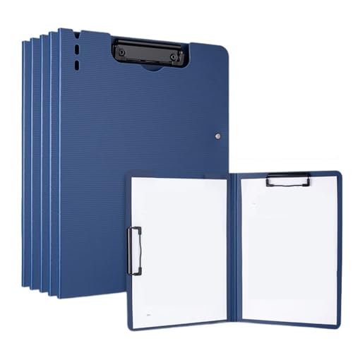 Schnellhefter 5 Stück A4-Ordner mit Doppelclips können gefaltet werden Schreibblock Datenspeicher Bürobedarf Fächermappe(Blue) von Shihan-2015