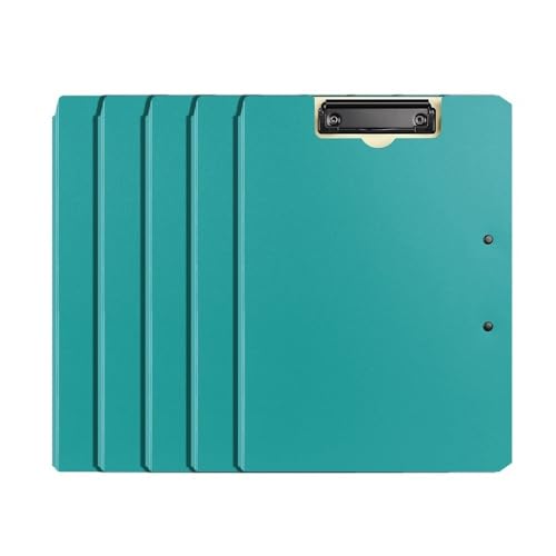 Schnellhefter 5 Stück faltbare Abdeckung Klemmbrett Ordner PP stabil Doppel-Clip Ordner Vertrag Datei Organizer Binder Bürobedarf Fächermappe(Blue) von Shihan-2015
