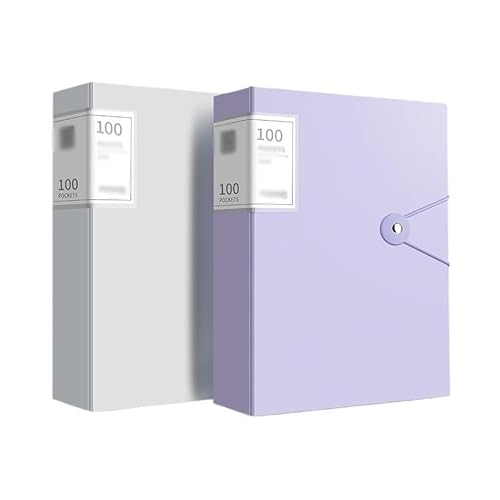Schnellhefter A4-Ordner mit transparenten Einlagen, 100 Seiten, mehrlagiges Datenbuch, multifunktionale Datenaufbewahrungstasche, 2er-Pack Fächermappe Schnellhefter A4-Ordner mit transparenten Einlagen, 100 Seiten, mehrlagiges Datenbuch, multifunktionale Datenaufbewahrungstasche, 2er-Pack Fächermappe von Shihan-2015