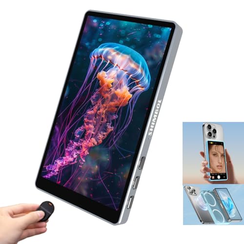 Shimbol CP5 Lite 5” 1080P Full HD Selfie Monitor Bildschirm für iPhone & Android - Wireless Bluetooth Fernauslöser, Vlog Selfie Monitor, externer Monitor für Handy, Live Streaming von Shimbol