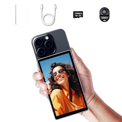 Shimbol CP5 5" Telefon-Vlog-Selfie-Monitor-Bildschirm mit magnetischer Silikonhülle, weiß, 1080P-Touchscreen-Selfie-Monitor mit Legierungsschale und Bluetooth-Fernbedienung für iPhone-Android-Vlogging Shimbol CP5 5" Telefon-Vlog-Selfie-Monitor-Bildschirm mit magnetischer Silikonhülle, weiß, 1080P-Touchscreen-Selfie-Monitor mit Legierungsschale und Bluetooth-Fernbedienung für iPhone-Android-Vlogging von Shimbol