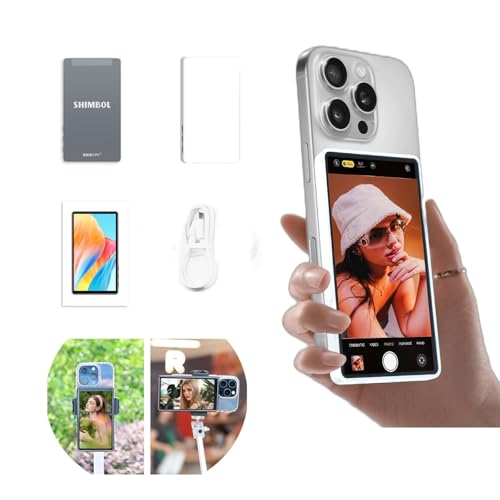 Shimbol CP5 Lite Vlog-Selfie-Monitor-Bildschirm, 5-Zoll-1080P-Rückspiegel der Kamera, 50 m Reichweite, EIN-klick-Verbindung für iPhone-Selfies, Vlogs mit magnetischer weißer Hülle (KEIN Touchscreen) Shimbol CP5 Lite Vlog-Selfie-Monitor-Bildschirm, 5-Zoll-1080P-Rückspiegel der Kamera, 50 m Reichweite, EIN-klick-Verbindung für iPhone-Selfies, Vlogs mit magnetischer weißer Hülle (KEIN Touchscreen) von Shimbol