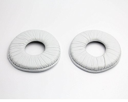 Shinecozy Premium Kopfhörer Ohrpolster Kunstleder Schaumstoff-Ohrkissen, Headset Ohrpolster Ersatzteile (For Sony MDR-V150 V250 V300 V100 70MM White) von ShineCozy