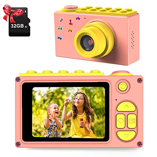 ShinePick Kinder Kamera wasserdichte mit 4X Digitalzoom / 8MP / 1080HD / 2" TFT LCD Bildschirm Digitalkamera Kinder mit Speicherkarte (Pink) von ShinePick