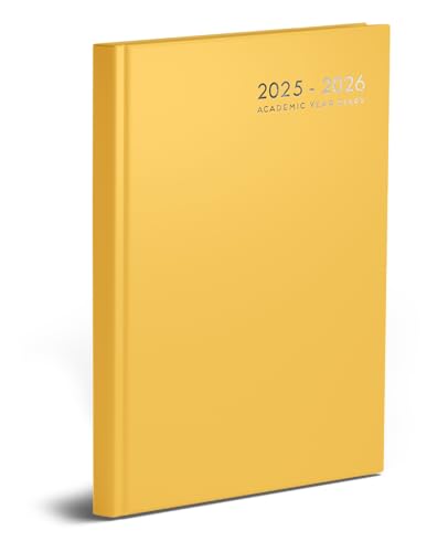 Schülerkalender 2025–2026, A5, Wochenansicht, fester Einband, Schule, Büro, Mitte Jahr, Lehrer, Schüler, gebunden, Gelb Schülerkalender 2025–2026, A5, Wochenansicht, fester Einband, Schule, Büro, Mitte Jahr, Lehrer, Schüler, gebunden, Gelb von Shineone