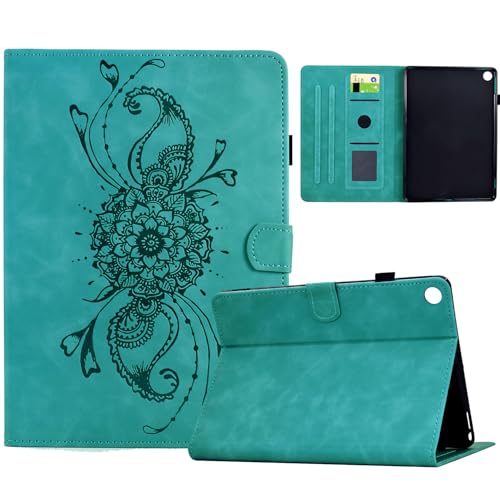 Shinhangtai Hülle für Lenovo Tab M10 Plus 3rd Gen 10,6 Zoll 2022 (TB-125F/128F), Mandala Schutzhülle Flip Book Cover mit PU Leder Klapphülle für Lenovo M10 Plus 3 Generation Tablethülle - Hellblau von Shinhangtai