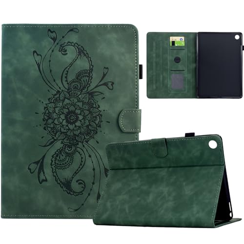 Shinhangtai Hülle für Lenovo Tab M10 Plus 3rd Gen 10,6 Zoll 2022 (TB-125F/128F), Mandala Schutzhülle Flip Book Cover mit PU Leder Klapphülle für Lenovo M10 Plus 3 Generation Tablethülle - Grün von Shinhangtai