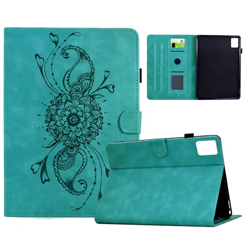 Shinhangtai Hülle für Lenovo Tab M11 2024 (TB-330FU/TB-331FC), Mandala Schutzhülle Flip Book Cover mit PU Leder Klapphülle für Lenovo M11 Tablethülle - Hellblau von Shinhangtai