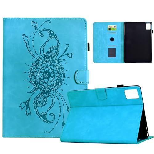 Shinhangtai Hülle für Lenovo Tab M11 2024 (TB-330FU/TB-331FC), Mandala Schutzhülle Flip Book Cover mit PU Leder Klapphülle für Lenovo M11 Tablethülle - Himmelblau von Shinhangtai