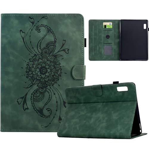 Shinhangtai Hülle für Lenovo Tab P11 (2nd Gen) 11.5 Zoll TB-350FU/TB-350XU 2022, Mandala Schutzhülle Flip Book Cover mit PU Leder Klapphülle für Lenovo P11 2 Generation Tablethülle - Grün von Shinhangtai
