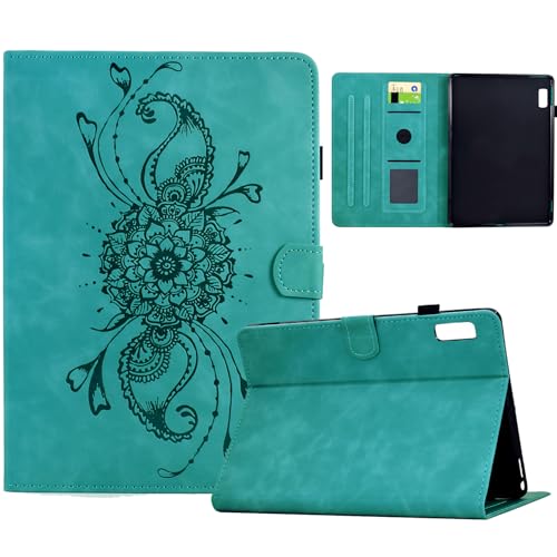 Shinhangtai Hülle für Lenovo Tab P11 (2nd Gen) 11.5 Zoll TB-350FU/TB-350XU 2022, Mandala Schutzhülle Flip Book Cover mit PU Leder Klapphülle für Lenovo P11 2 Generation Tablethülle - Hellblau von Shinhangtai