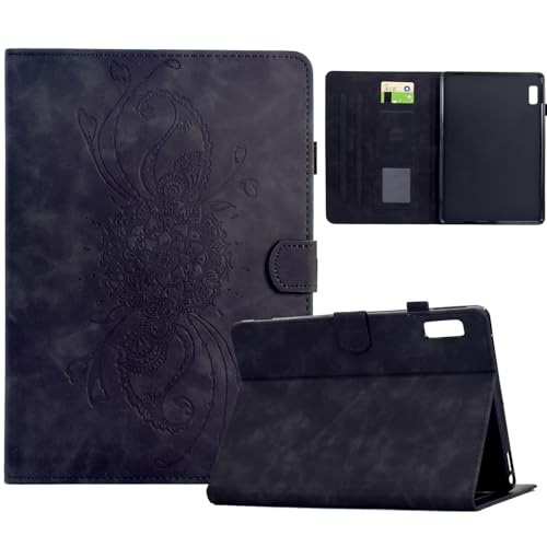 Shinhangtai Hülle für Lenovo Tab P11 (2nd Gen) 11.5 Zoll TB-350FU/TB-350XU 2022, Mandala Schutzhülle Flip Book Cover mit PU Leder Klapphülle für Lenovo P11 2 Generation Tablethülle - Schwarz von Shinhangtai