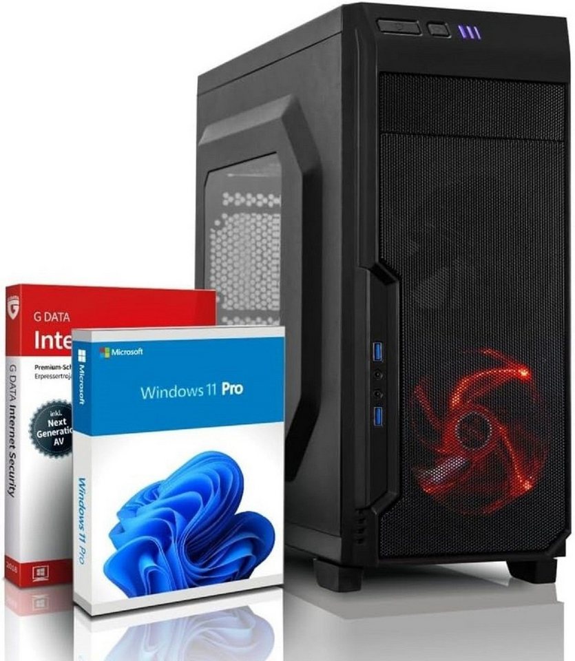 Shinobee Gaming PC AMD Ryzen 5 2400G 8 Threads 3.80GHz, 16GB DDR4 512 GB SSD Gaming-PC (AMD Ryzen 5, AMD Radeon, 16 GB RAM, 512 GB SSD, Luftkühlung, Multimedia Workstation, Gamer PC, Computer, Mini, Zocker, Business) von Shinobee