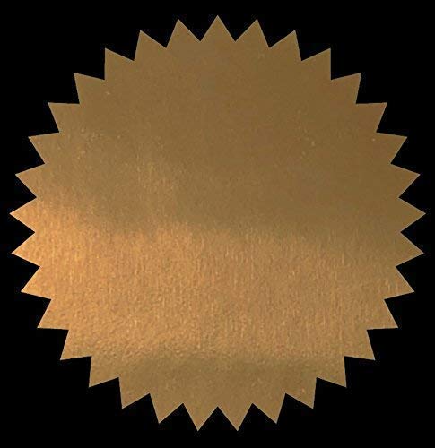 Bronze, Silber oder Gold - 50mm (2 Zoll) Notary Dichtungen - Company, Legal, Zertifikat Dichtungen - Bronze, Pack Size - 2000 Stickers von Shiny Notary