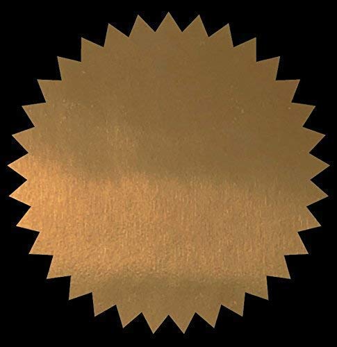 Bronze, Silber oder Gold - 50mm (2 Zoll) Notary Dichtungen - Company, Legal, Zertifikat Dichtungen - Bronze, Pack Size - 50 Stickers von Shiny Notary