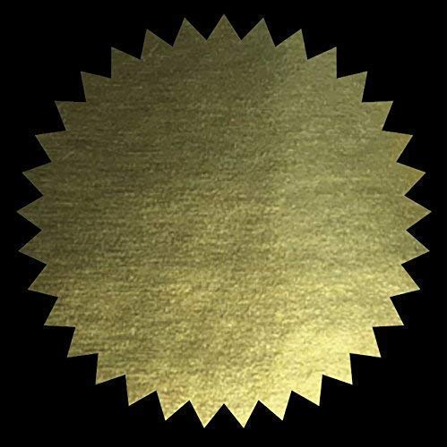 Bronze, Silber oder Gold - 50mm (2 Zoll) Notary Dichtungen - Company, Legal, Zertifikat Dichtungen - Gold, Pack Size - 50 Stickers von Shiny Notary