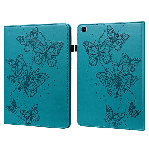 Galaxy Tab A 8.0 2019 Tablet Hülle,Schmetterling Geprägtes Kunstleder PU Leder Cover Flip Case Kartenschlitz Silikon Stoßdämpfer Tablet Hülle Schutzhülle für Samsung Tab A 8.0 2019 SM-T290,Blau Galaxy Tab A 8.0 2019 Tablet Hülle,Schmetterling Geprägtes Kunstleder PU Leder Cover Flip Case Kartenschlitz Silikon Stoßdämpfer Tablet Hülle Schutzhülle für Samsung Tab A 8.0 2019 SM-T290,Blau von ShinyCase