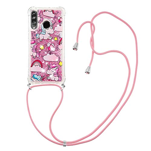 ShinyCase Moving Quicksand Handyhülle Kompatibel mit Huawei P30 Lite Bling Lanyard Hülle Necklace Silikon Hülle mit Treibsand Handyhülle Protective Case für Huawei P30 Lite,Rosa Einhorn ShinyCase Moving Quicksand Handyhülle Kompatibel mit Huawei P30 Lite Bling Lanyard Hülle Necklace Silikon Hülle mit Treibsand Handyhülle Protective Case für Huawei P30 Lite,Rosa Einhorn von ShinyCase