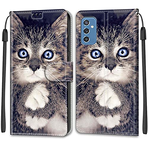 ShinyCase für Samsung Galaxy M52 5G Hülle,PU Leder Brieftasche Handyhülle ID Kartenfächer Magnetischer Etui Protective Anti-Scratch Schutz Hülle für Samsung Galaxy M52 5G,Schwarze Katze ShinyCase für Samsung Galaxy M52 5G Hülle,PU Leder Brieftasche Handyhülle ID Kartenfächer Magnetischer Etui Protective Anti-Scratch Schutz Hülle für Samsung Galaxy M52 5G,Schwarze Katze von ShinyCase